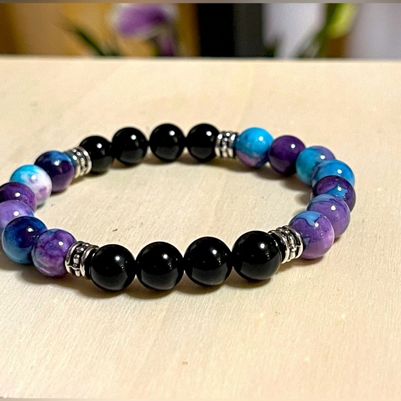 The Earth 🌎 Natural Stone Beads Bracelet 🍃 - Picture 3 of 6